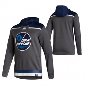 Herren Winnipeg Jets Blank 2020-21 Reverse Retro Pullover Hooded Sweatshirt